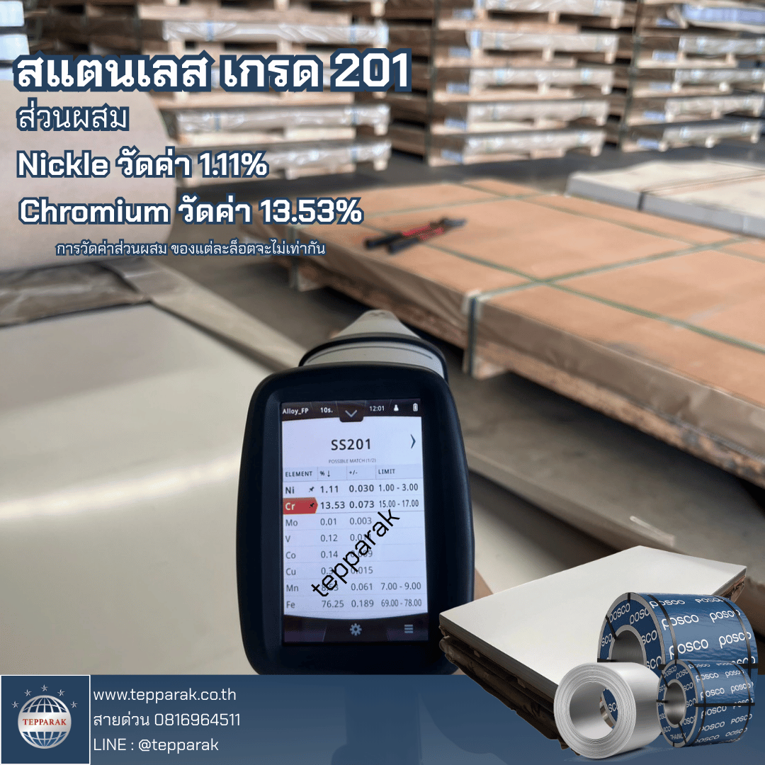 แผ่นสแตนเลสเกรด 201 คืออะไร? คุณสมบัติ ส่วนผสม และการใช้งานที่เหมาะสม