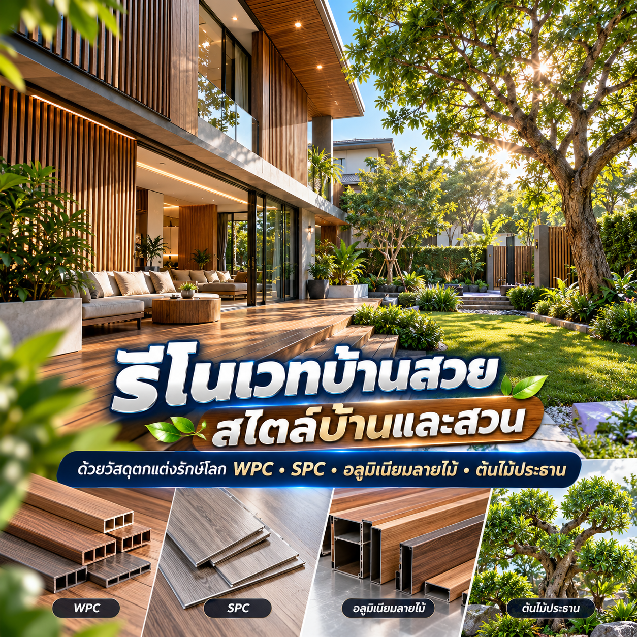 รีโนเวทบ้านสวยสไตล์บ้านและสวน ด้วยวัสดุตกแต่งรักษ์โลก คืนชีวิตให้บ้านน่าอยู่ตั้งแต่หน้าบ้านจรดสวน โดย เทพรักษ์อินเตอร์