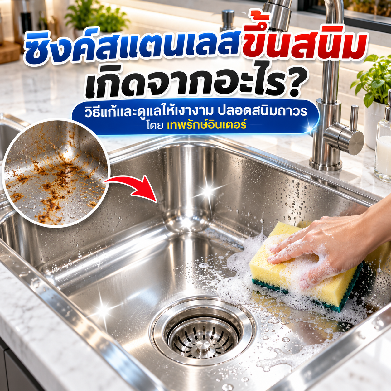 ซิงค์สแตนเลสขึ้นสนิม เกิดจากอะไร?