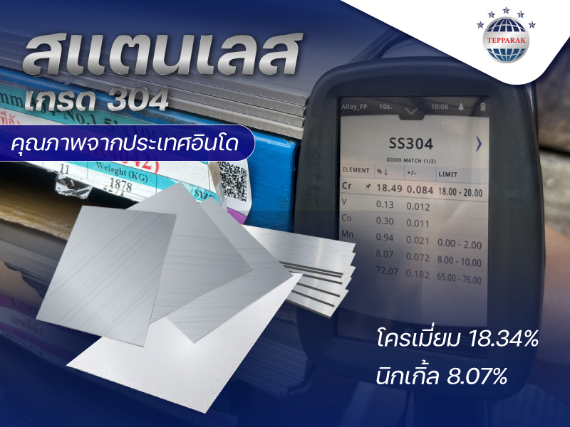 แผ่นสแตนเลส คุณภาพนำเข้าจากประเทศอินโด 